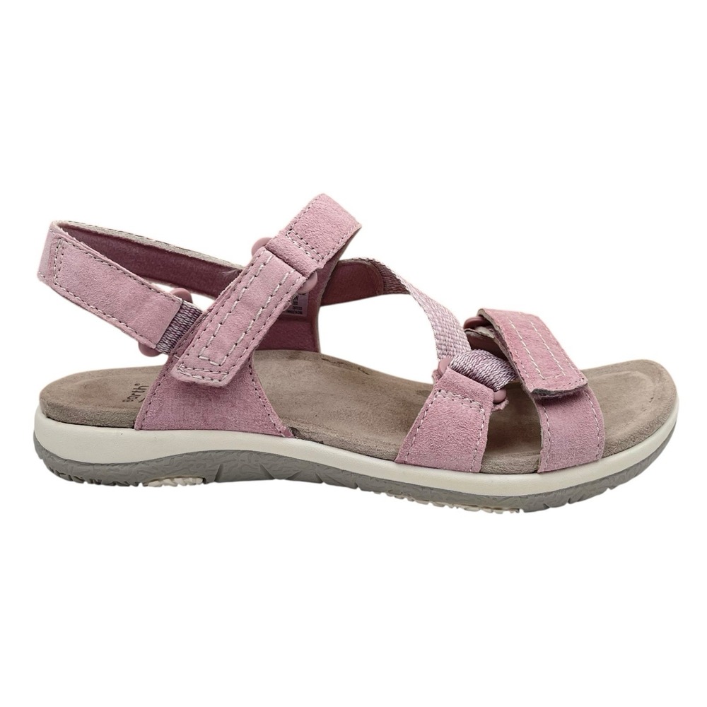 Earth Origins Womens Savoy Slade Adjustable Leather Sandals Sz 8 Wide Light Pink - Picture 2 of 13